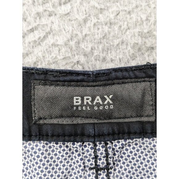 Brax Pants Mens 40x32 (Actual 37x31) Cooper Fancy Regular Chino Black - Picture 3 of 16